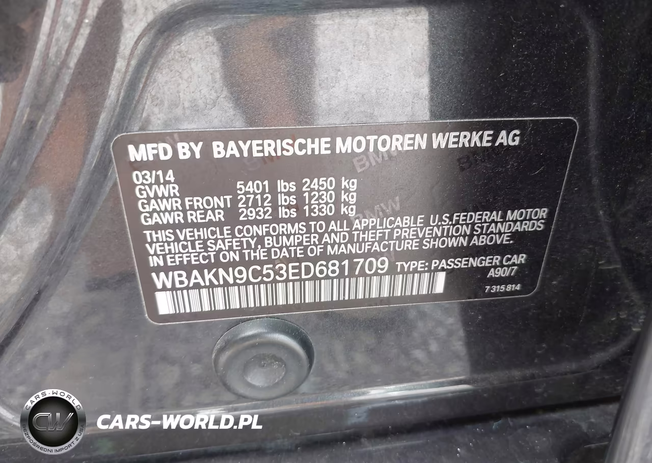 2014 BMW 550I VIN:WBAKN9C53ED681709 - 9