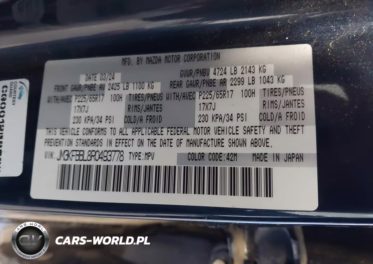 2024 Mazda Cx-5 2.5 S Select VIN:JM3KFBBL8R0493778 - 9