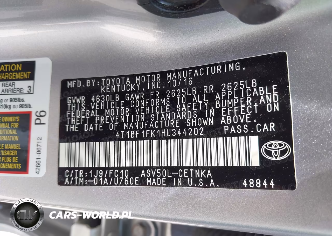 2017 Toyota Camry Le VIN:4T1BF1FK1HU344202 - 9