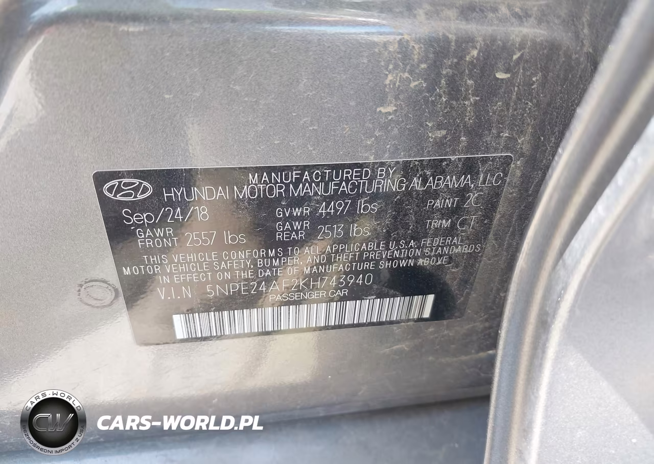 2019 Hyundai Sonata Se VIN:5NPE24AF2KH743940 - 9
