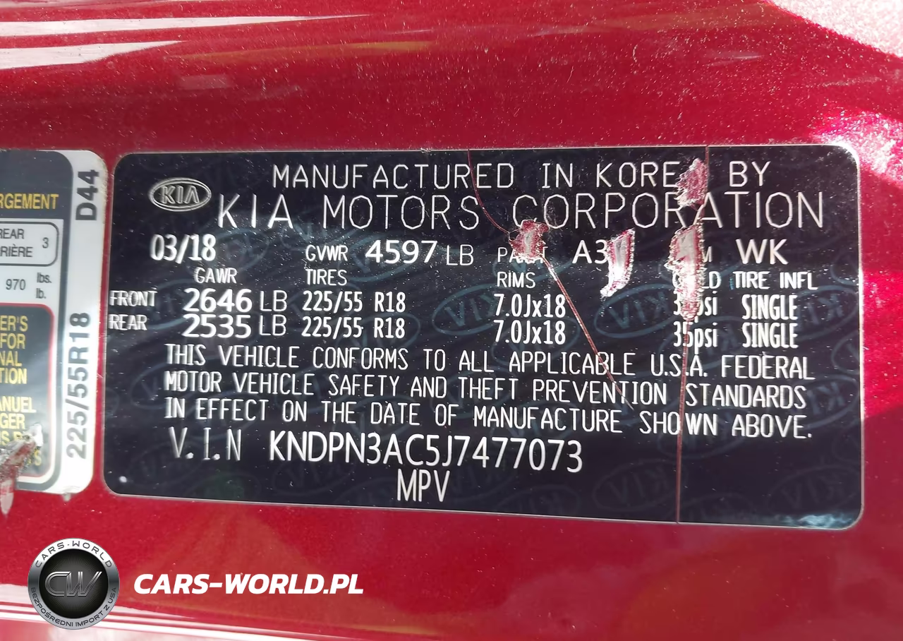 2018 Kia Sportage Ex VIN:KNDPN3AC5J7477073 - 9