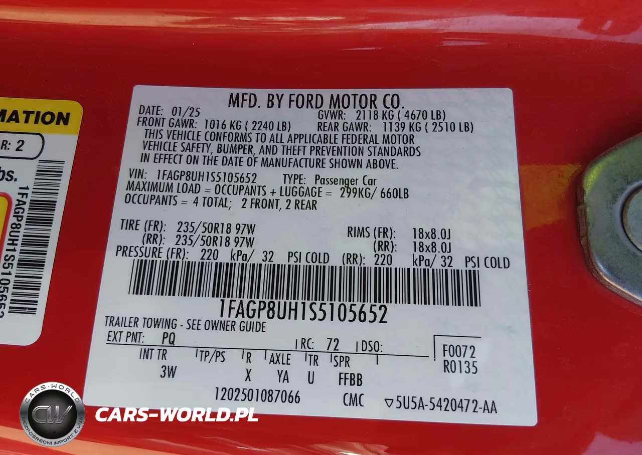2025 Ford Mustang Ecoboost Premium VIN:1FAGP8UH1S5105652 - 9