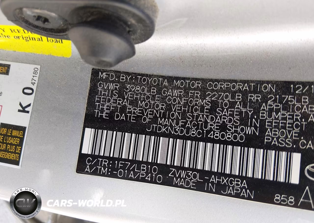 2012 Toyota Prius Five VIN:JTDKN3DU8C1480800 - 9