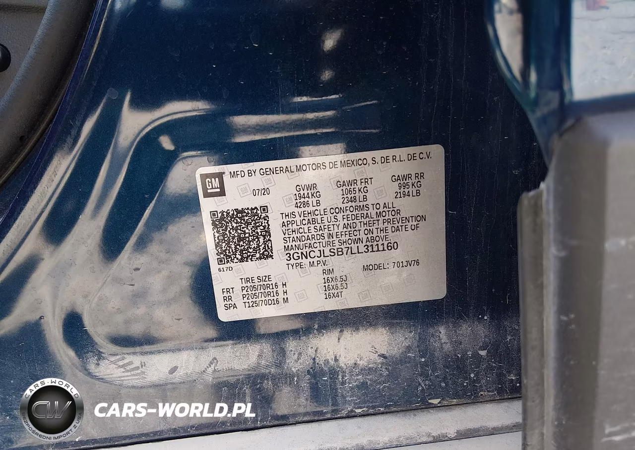 2020 Chevrolet Trax Fwd Lt VIN:3GNCJLSB7LL311160 - 9