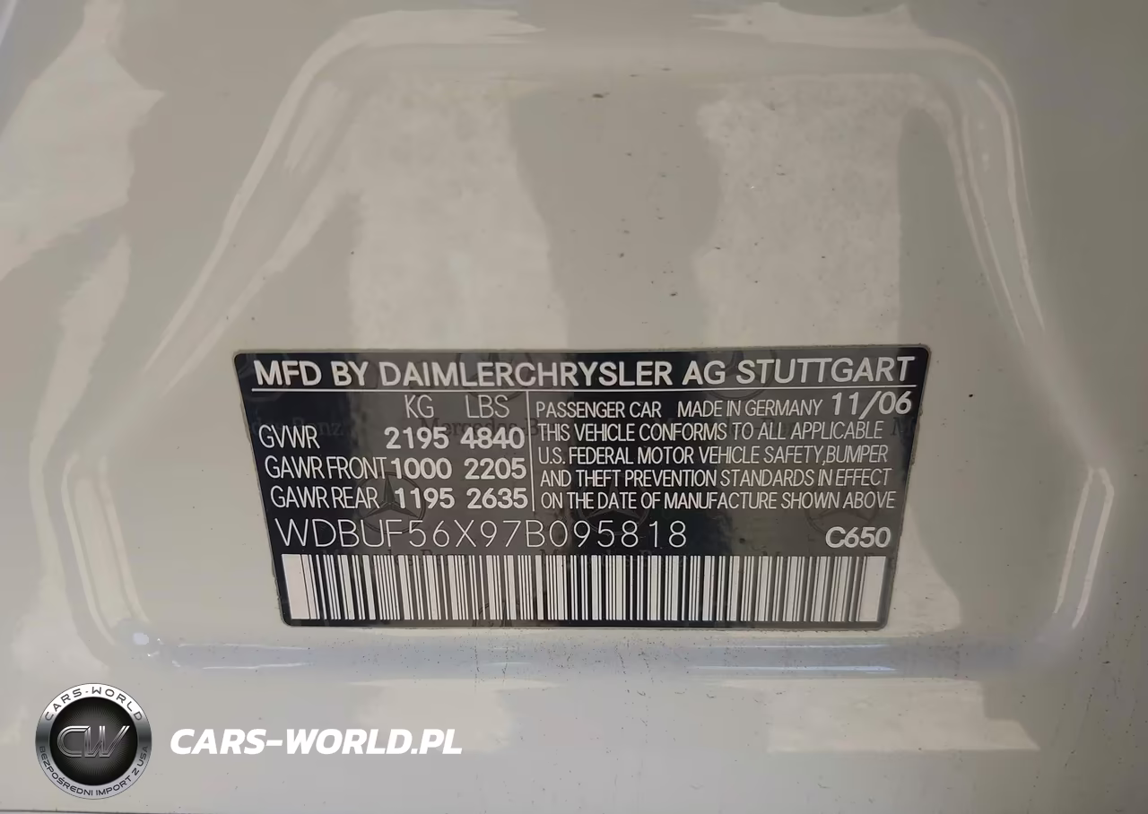 2007 Mercedes-Benz E 350 VIN:WDBUF56X97B095818 - 9