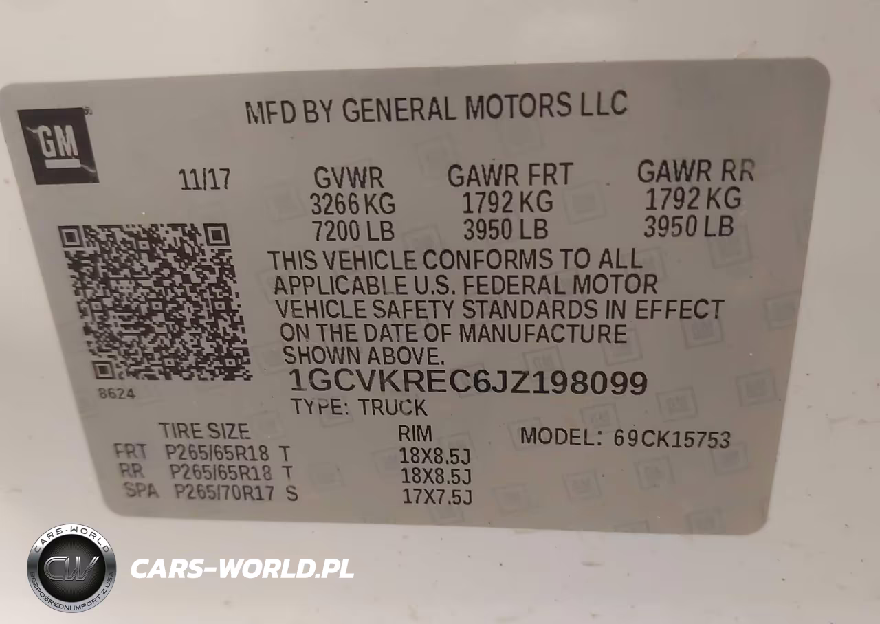 2018 Chevrolet Silverado 1500 2Lt VIN:1GCVKREC6JZ198099 - 9