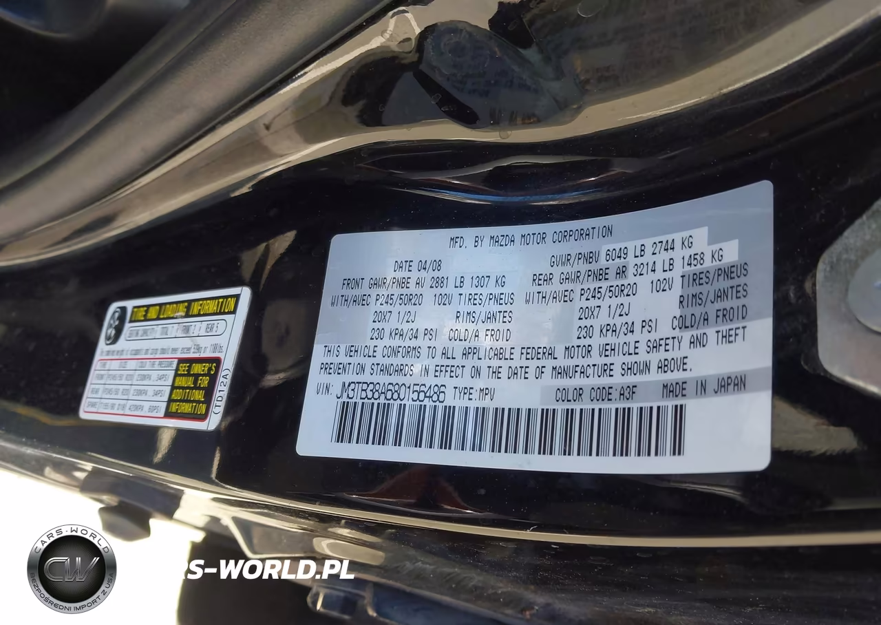 2008 Mazda Cx-9 Grand Touring VIN:JM3TB38A680156486 - 9