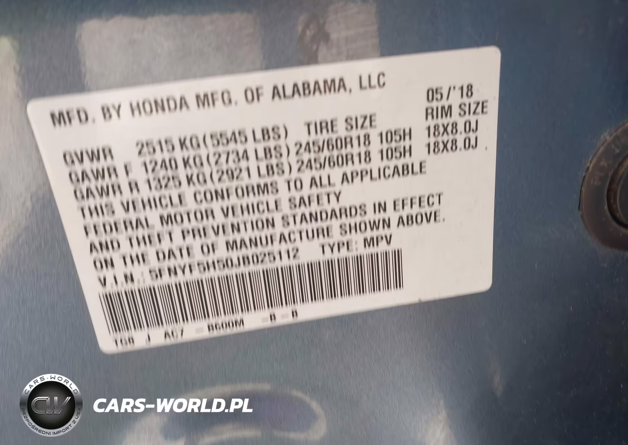 2018 Honda Pilot Ex-L VIN:5FNYF5H50JB025112 - 9