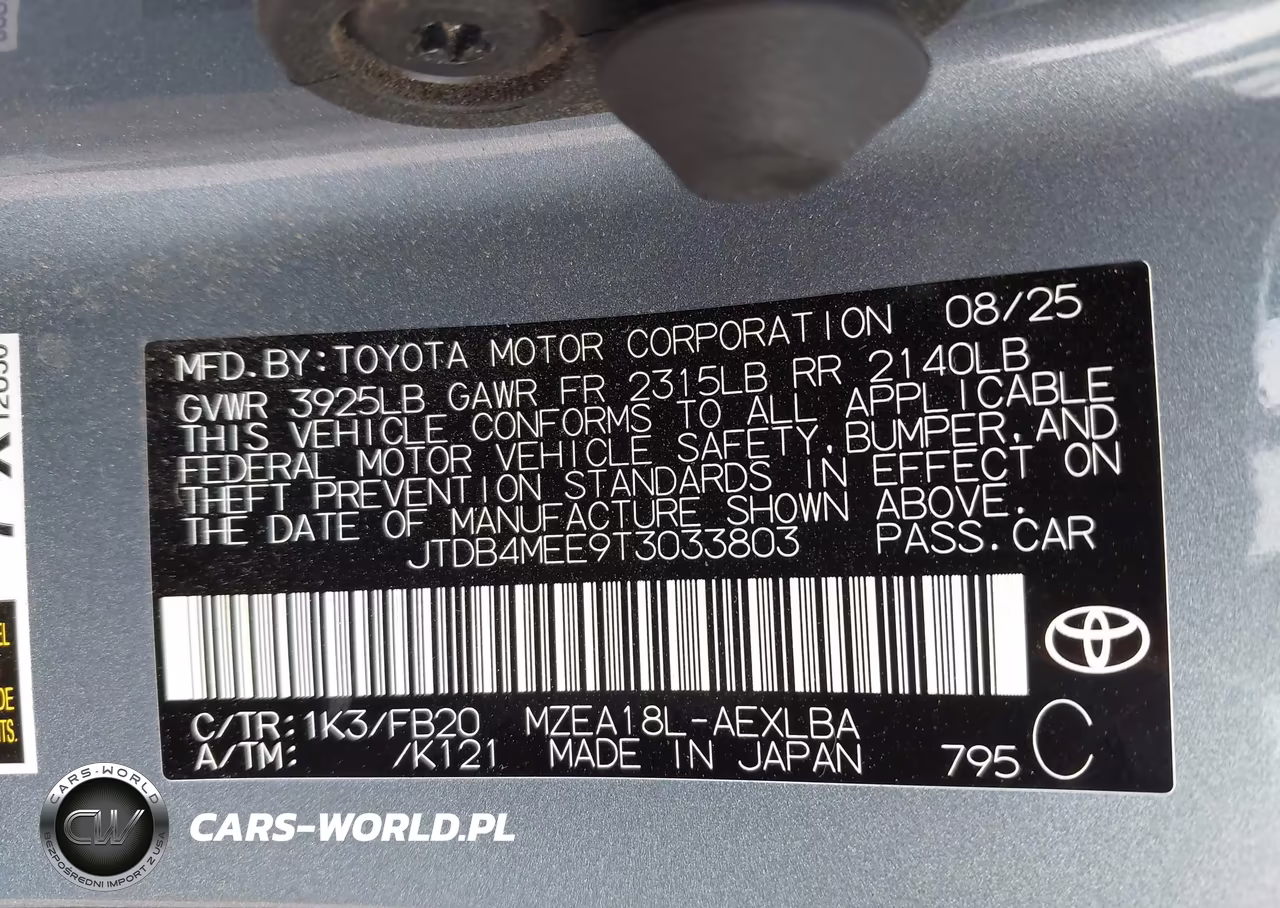 2026 Toyota Corolla Le VIN:JTDB4MEE9T3033803 - 9