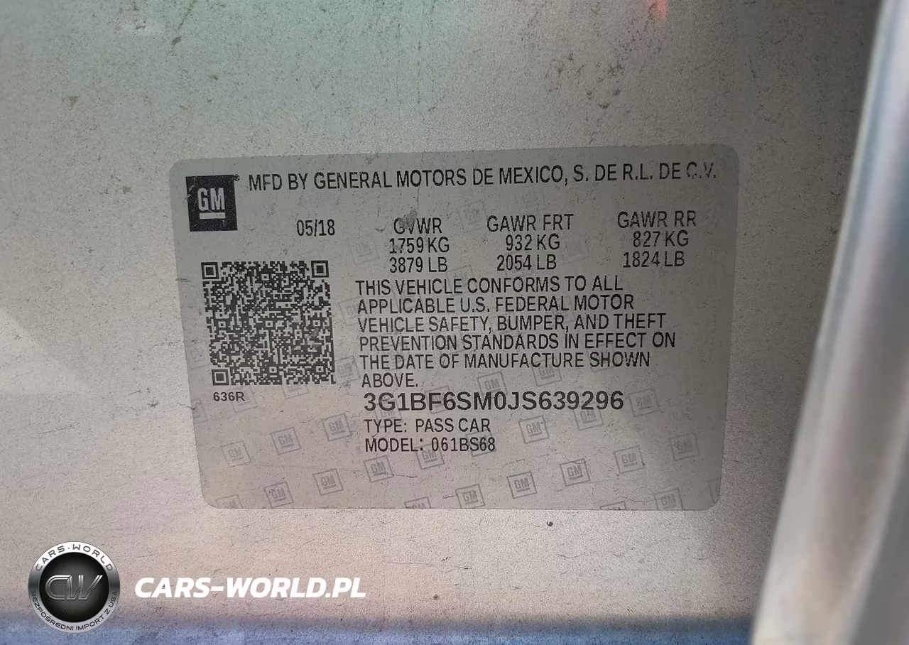 2018 Chevrolet Cruze Premier Auto VIN:3G1BF6SM0JS639296 - 9