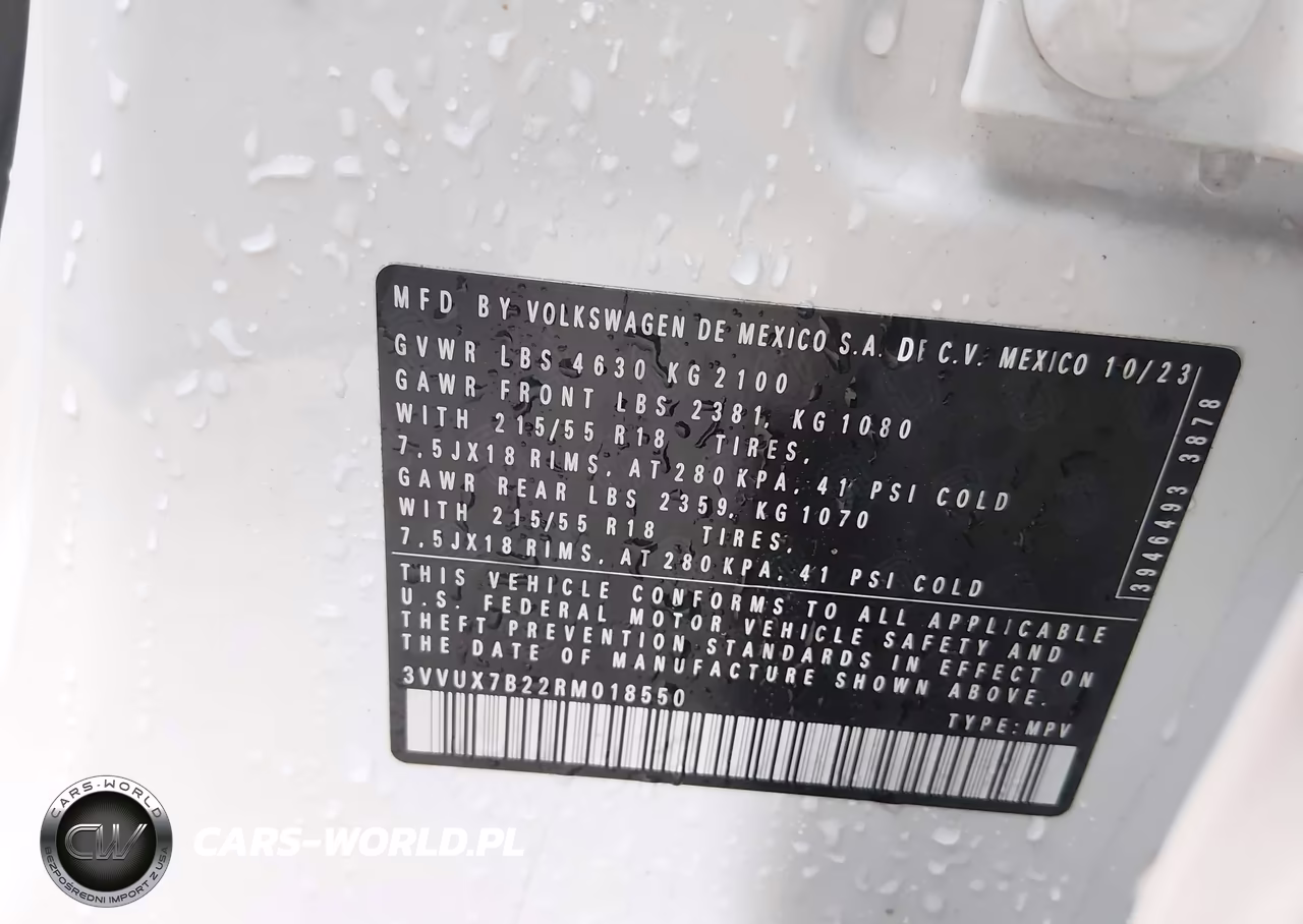 2024 Volkswagen Taos 1.5T Se VIN:3VVUX7B22RM018550 - 9