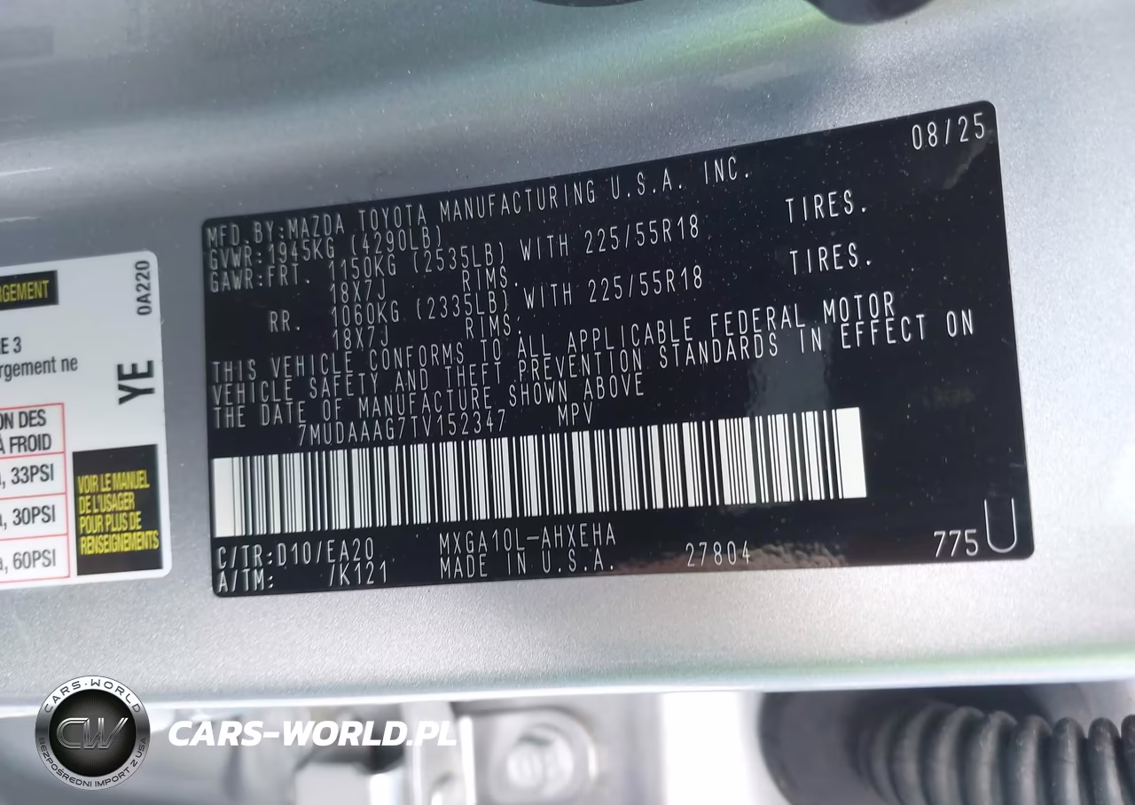 2026 Toyota Corolla Cross Xle VIN:7MUDAAAG7TV152347 - 9
