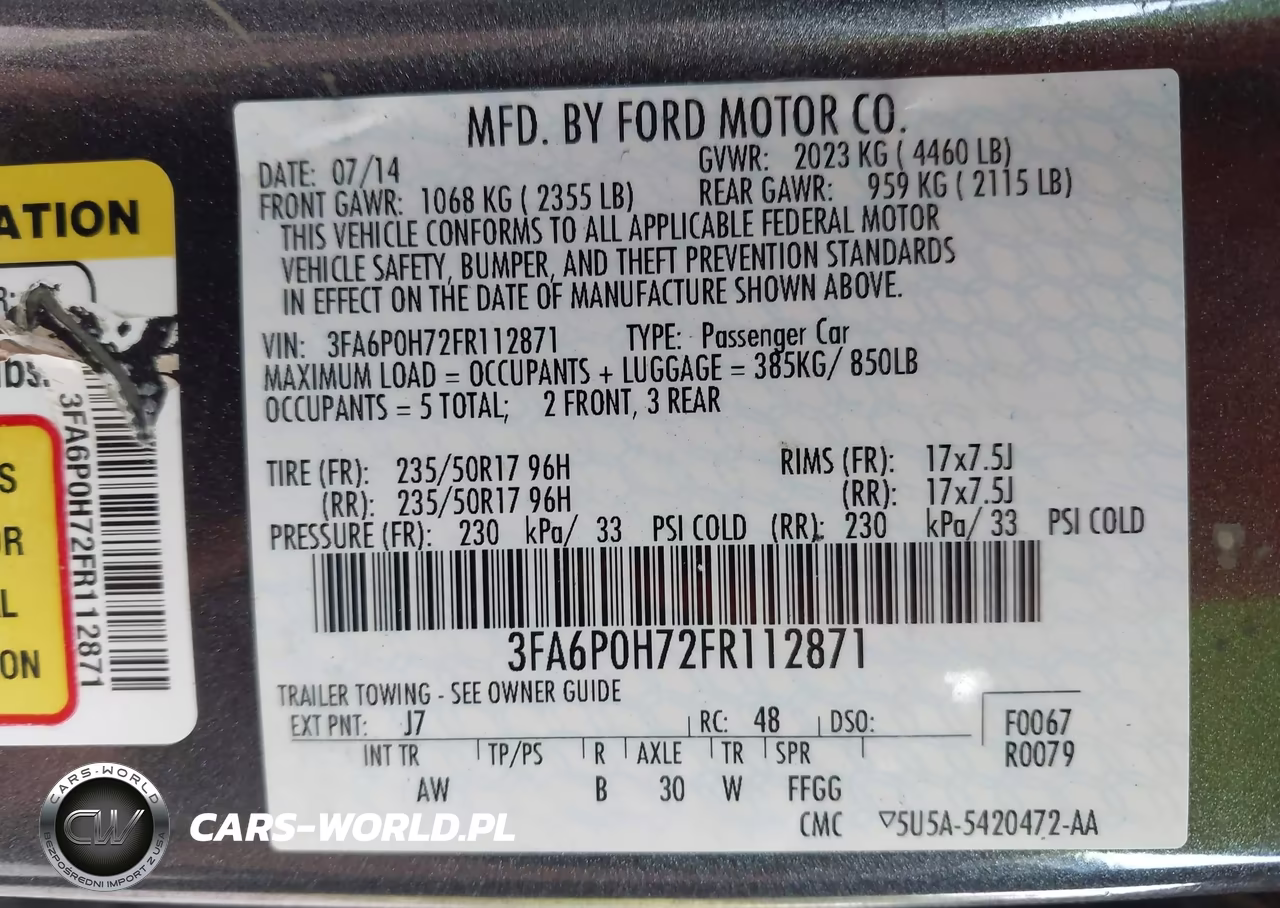 2015 Ford Fusion Se VIN:3FA6P0H72FR112871 - 9