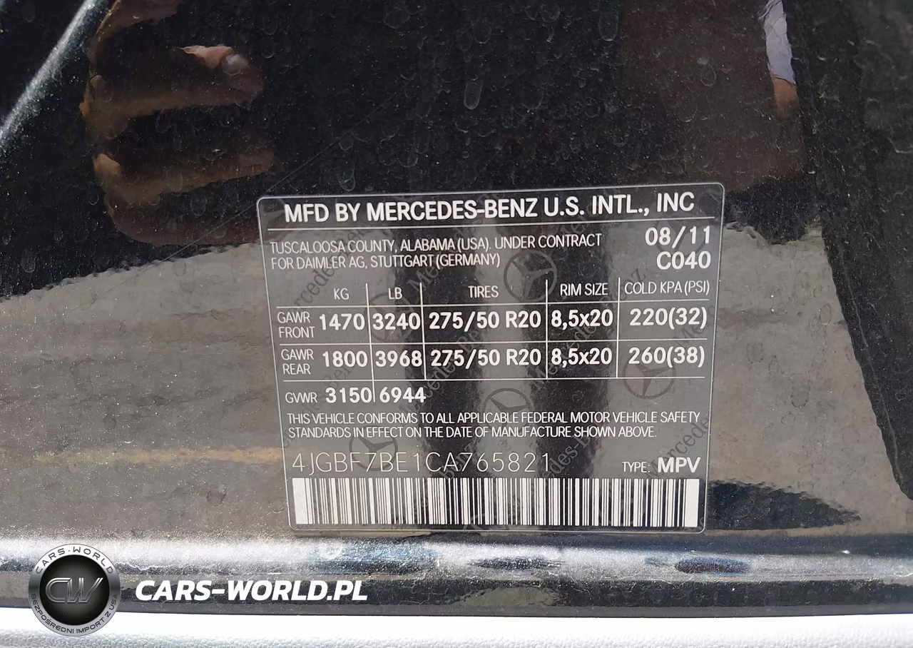 2012 Mercedes-Benz Gl 450 4Matic VIN:4JGBF7BE1CA765821 - 9