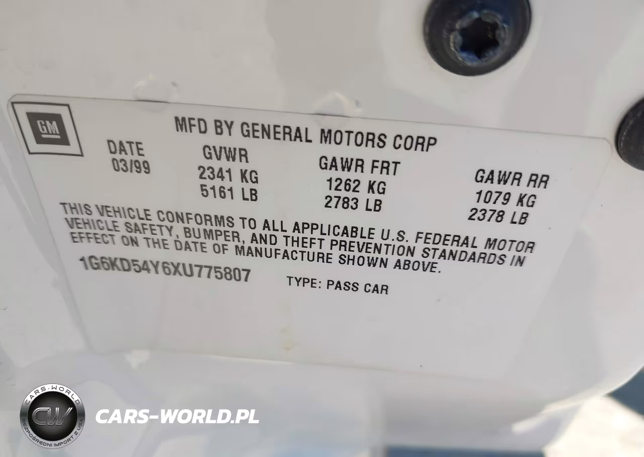 1999 Cadillac Deville Standard VIN:1G6KD54Y6XU775807 - 9