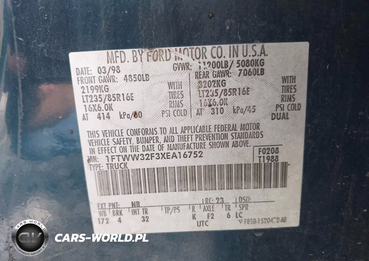 1999 Ford F-350 Lariat-Xl-Xlt VIN:1FTWW32F3XEA16752 - 9