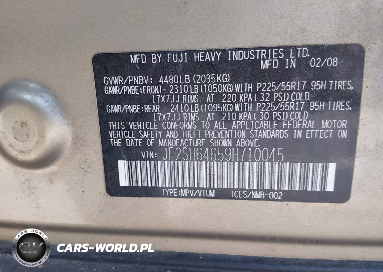2009 Subaru Forester 2.5X L.l. Bean Edition VIN:JF2SH64659H710045 - 9