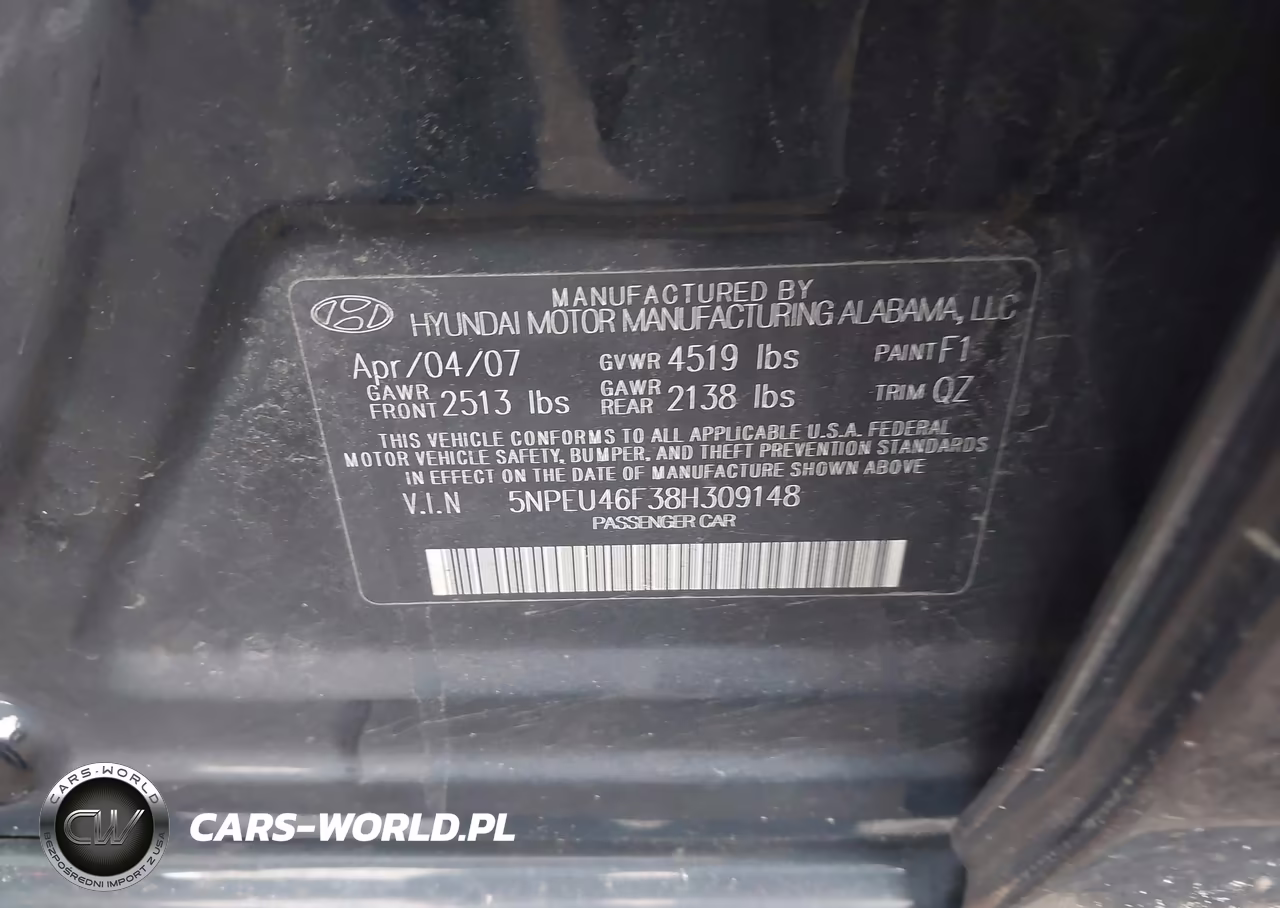 2008 Hyundai Sonata Limited V6-Se V6 VIN:5NPEU46F38H309148 - 9
