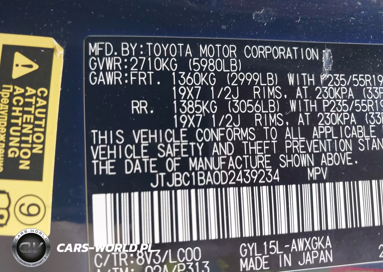 2013 Lexus Rx 450H VIN:JTJBC1BA0D2439234 - 9
