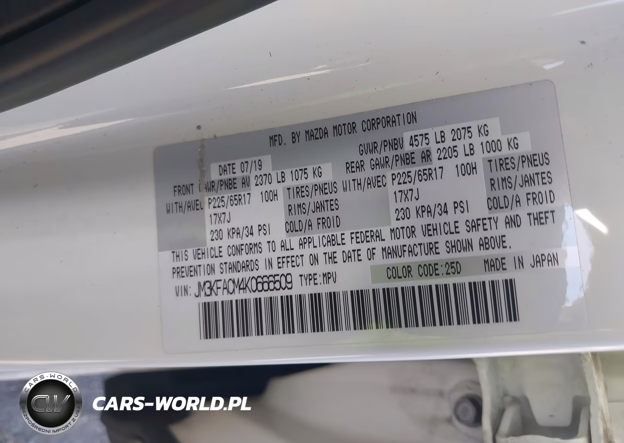 2019 Mazda Cx-5 Touring VIN:JM3KFACM4K0666509 - 9