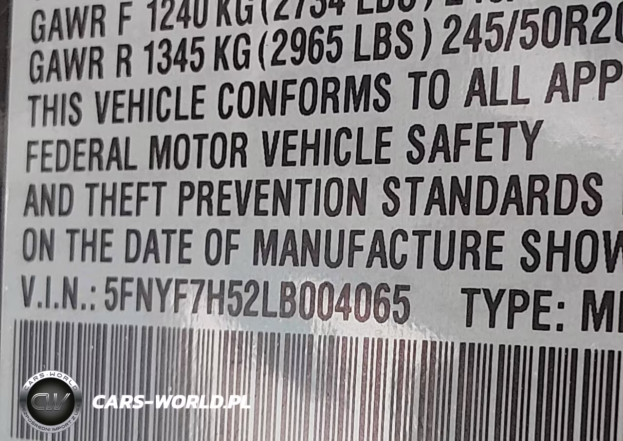 2020 Honda Passport 2Wd Ex-L VIN:5FNYF7H52LB004065 - 9