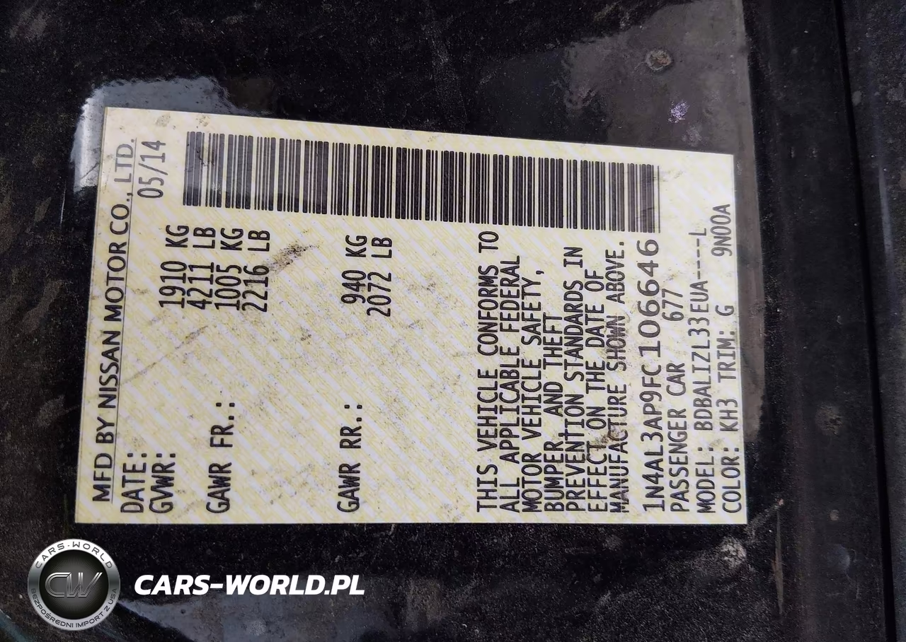 2015 Nissan Altima 2.5 Sv VIN:1N4AL3AP9FC106646 - 9