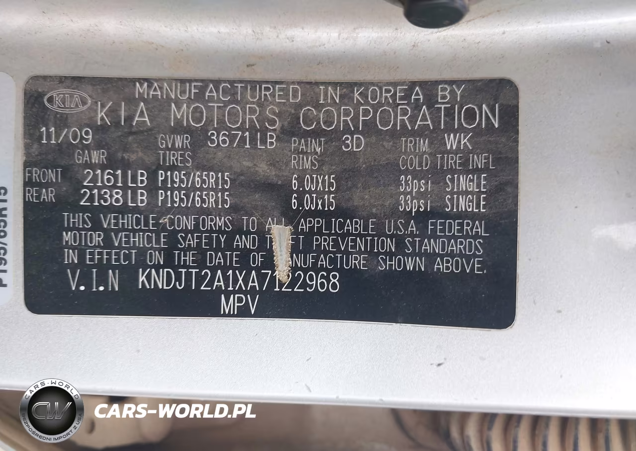 2010 Kia Soul VIN:KNDJT2A1XA7122968 - 9