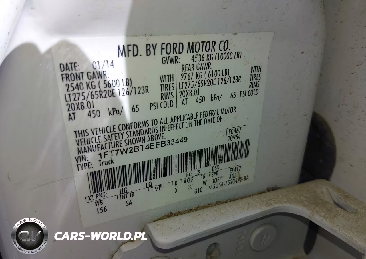 2014 Ford F-250 Lariat VIN:1FT7W2BT4EEB33449 - 9