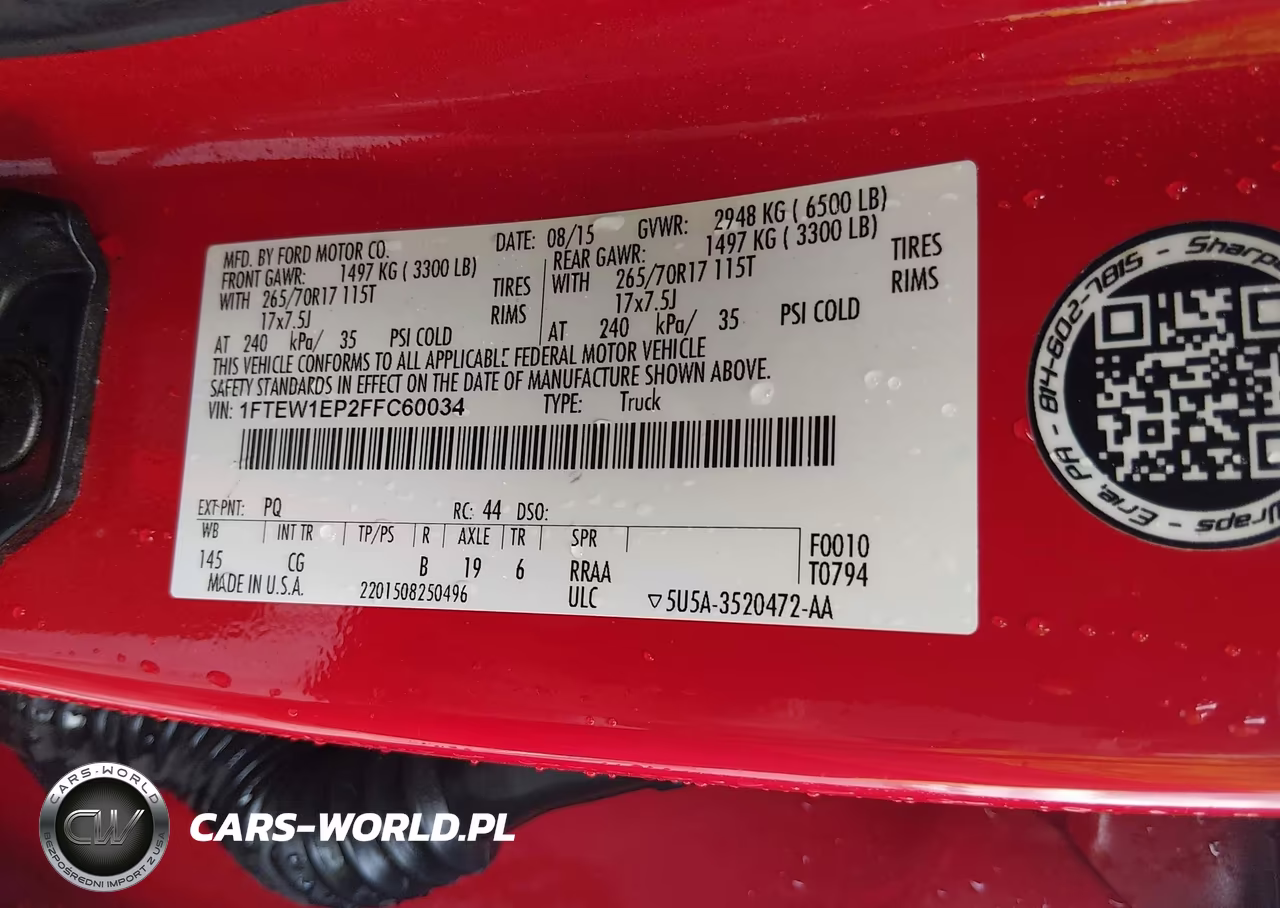 2015 Ford F-150 Xl VIN:1FTEW1EP2FFC60034 - 9