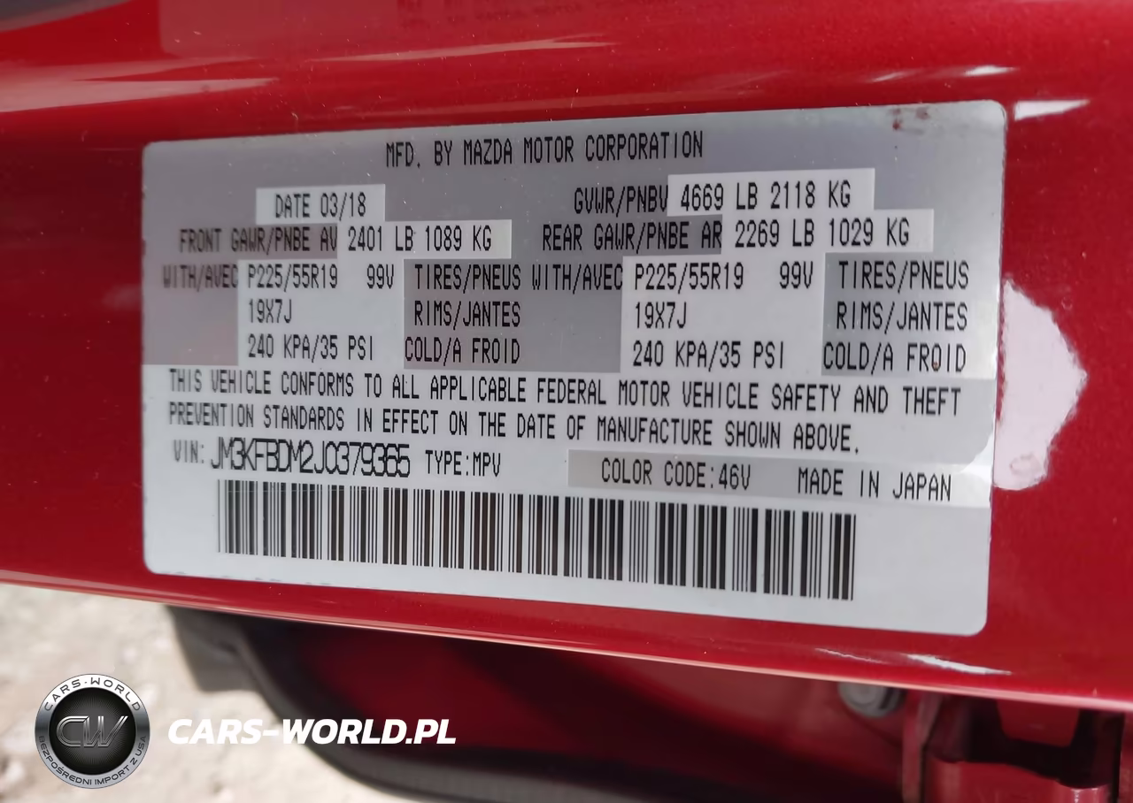 2018 Mazda Cx-5 Grand Touring VIN:JM3KFBDM2J0379365 - 9