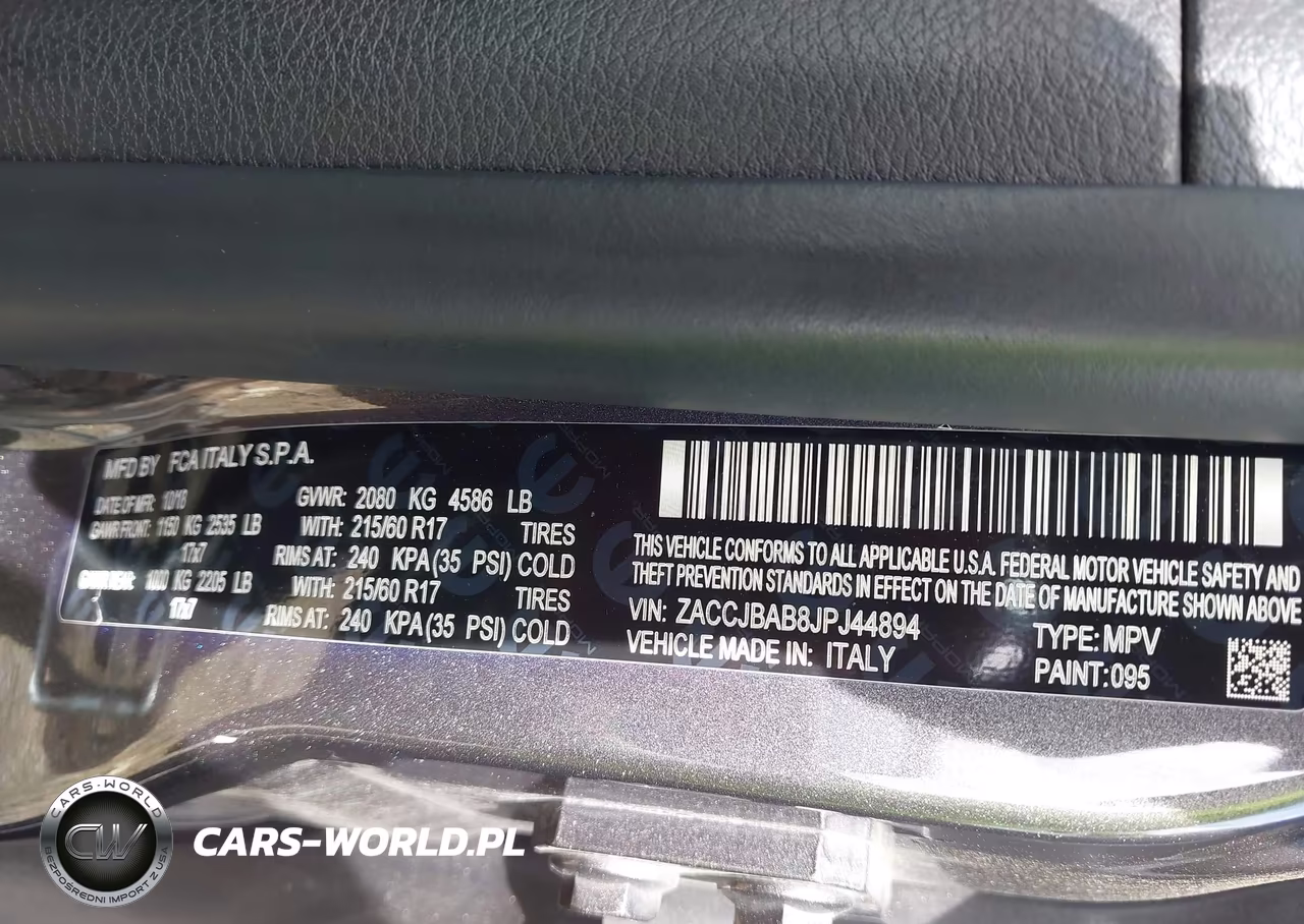 2018 Jeep Renegade Sport 4X4 VIN:ZACCJBAB8JPJ44894 - 9