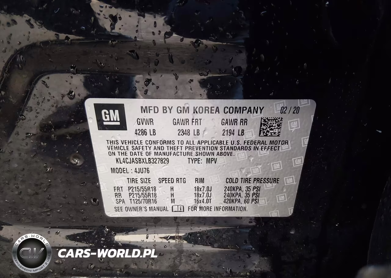 2020 Buick Encore Fwd Preferred VIN:KL4CJASBXLB327829 - 9