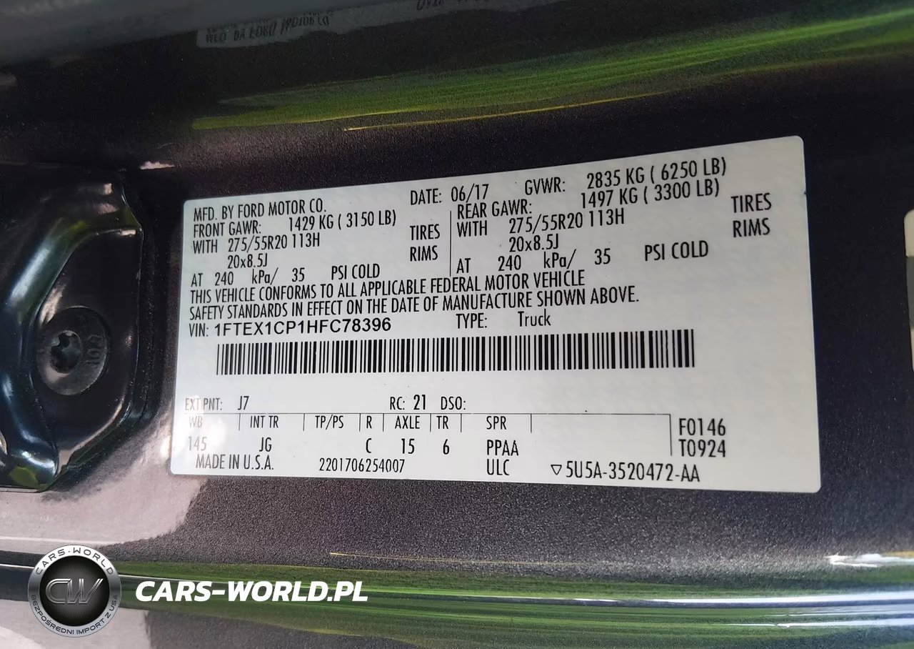2017 Ford F-150 Xl VIN:1FTEX1CP1HFC78396 - 9
