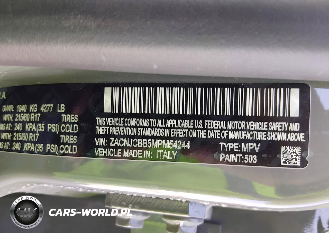 2021 Jeep Renegade Latitude Fwd VIN:ZACNJCBB5MPM54244 - 9