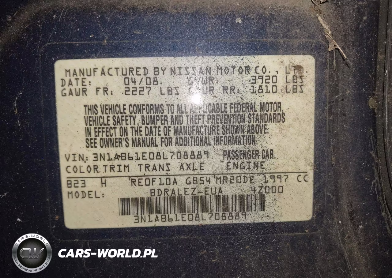 2008 Nissan Sentra 2.0 S VIN:3N1AB61E08L708889 - 9
