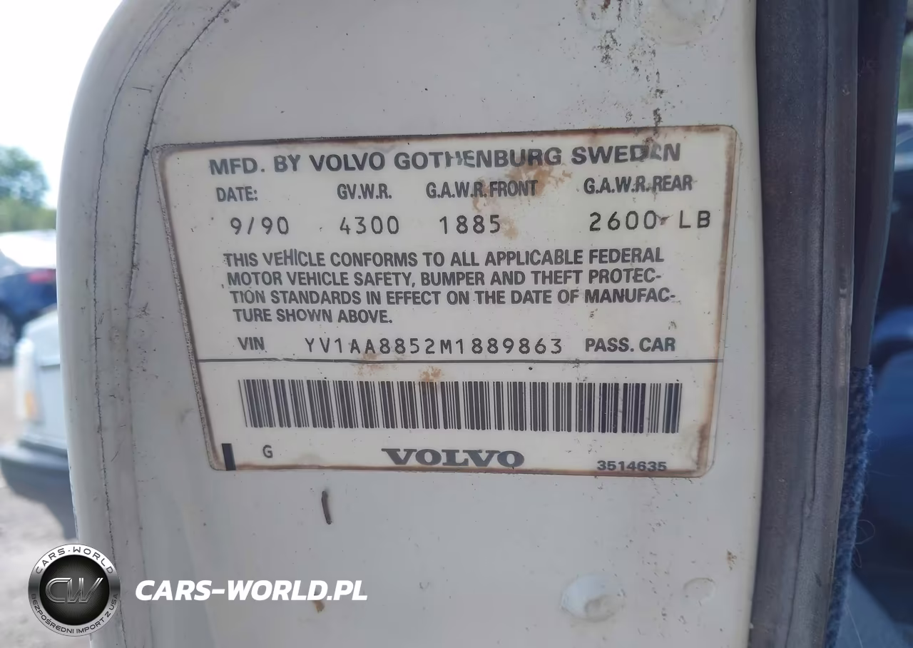 1991 Volvo 240 Se VIN:YV1AA8852M1889863 - 9
