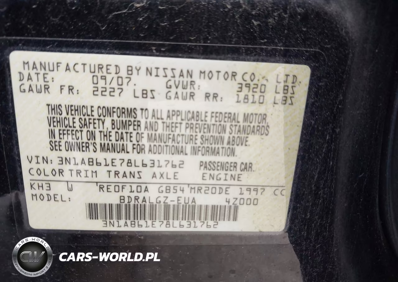2008 Nissan Sentra 2.0 Sl VIN:3N1AB61E78L631762 - 9