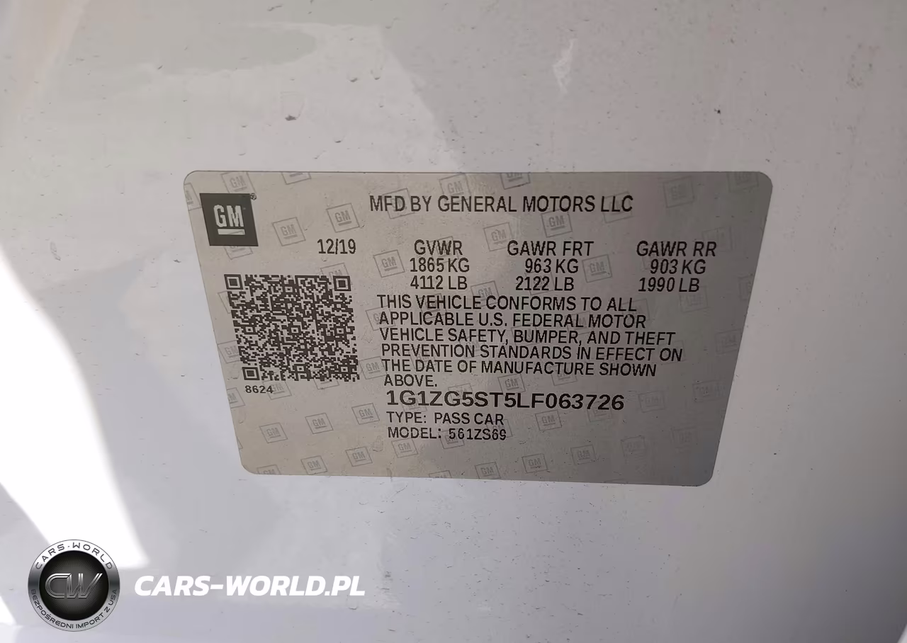 2020 Chevrolet Malibu Fwd Rs VIN:1G1ZG5ST5LF063726 - 9