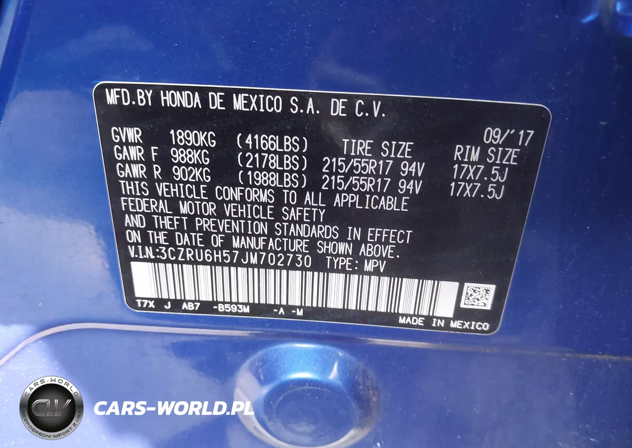 2018 Honda Hr-V Ex VIN:3CZRU6H57JM702730 - 9