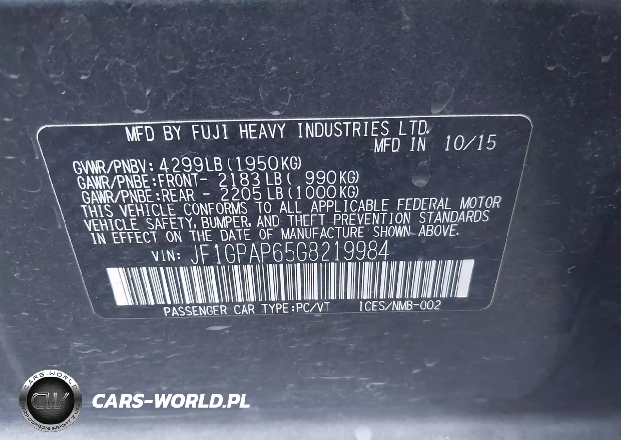 2016 Subaru Impreza 2.0I Sport Premium VIN:JF1GPAP65G8219984 - 9