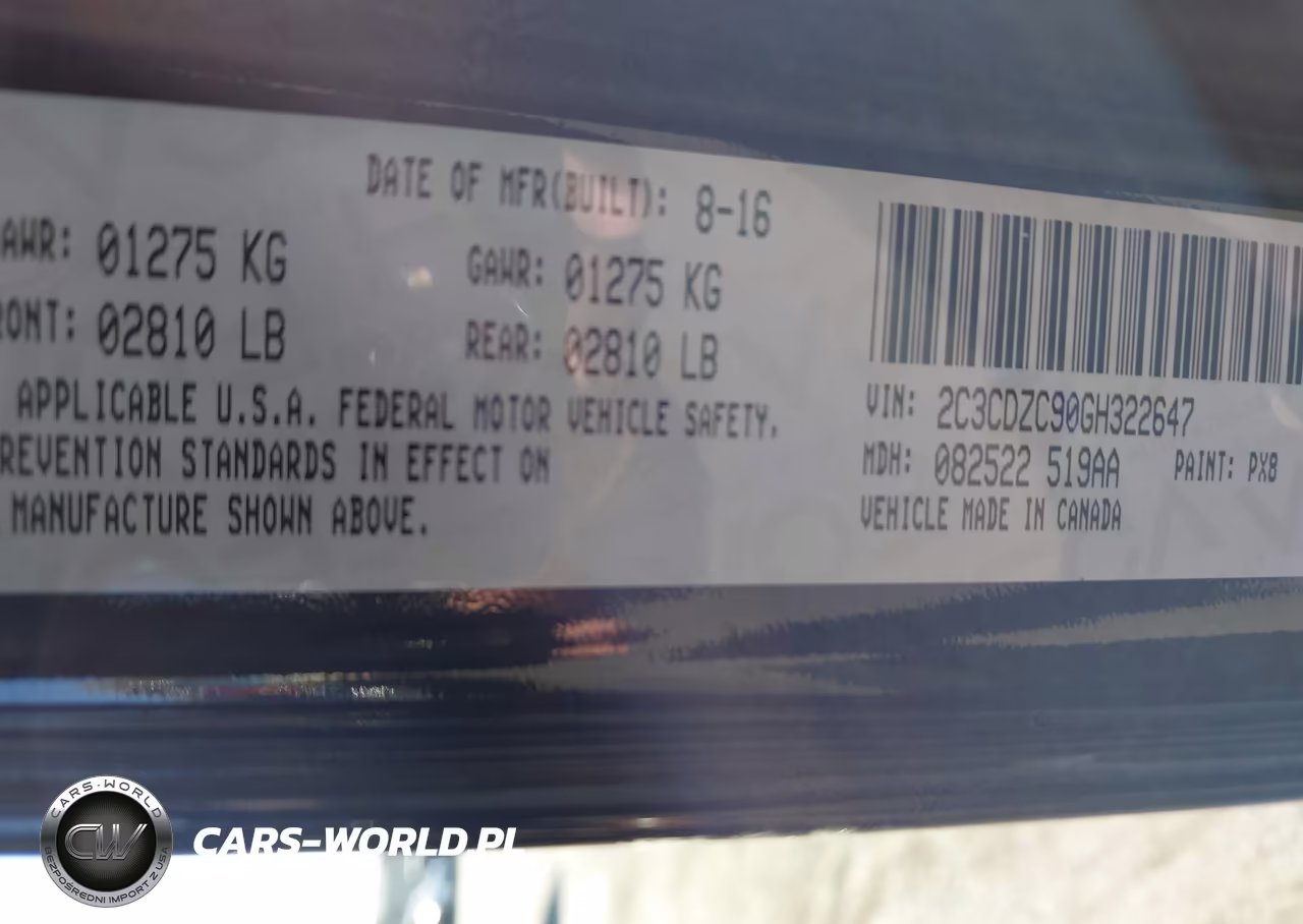 2016 Dodge Challenger Srt Hellcat VIN:2C3CDZC90GH322647 - 9
