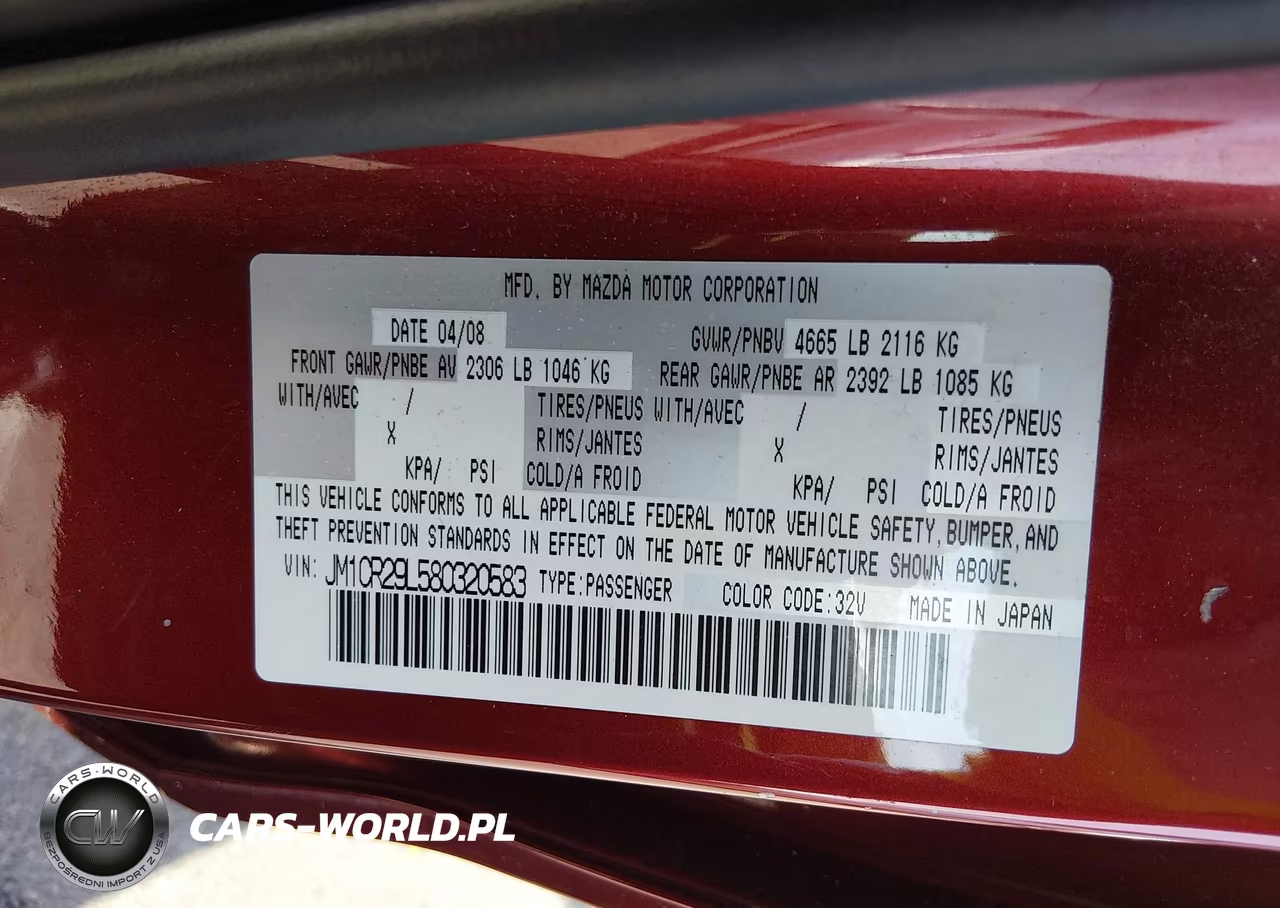 2008 Mazda Mazda5 Touring VIN:JM1CR29L580320583 - 9