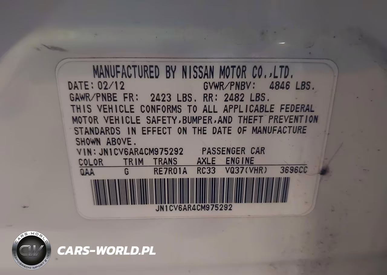 2012 Infiniti G37X VIN:JN1CV6AR4CM975292 - 9