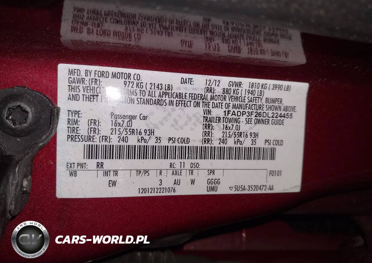 2013 Ford Focus Se VIN:1FADP3F26DL224455 - 9