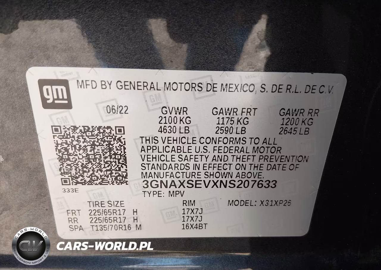 2022 Chevrolet Equinox Awd Ls VIN:3GNAXSEVXNS207633 - 9