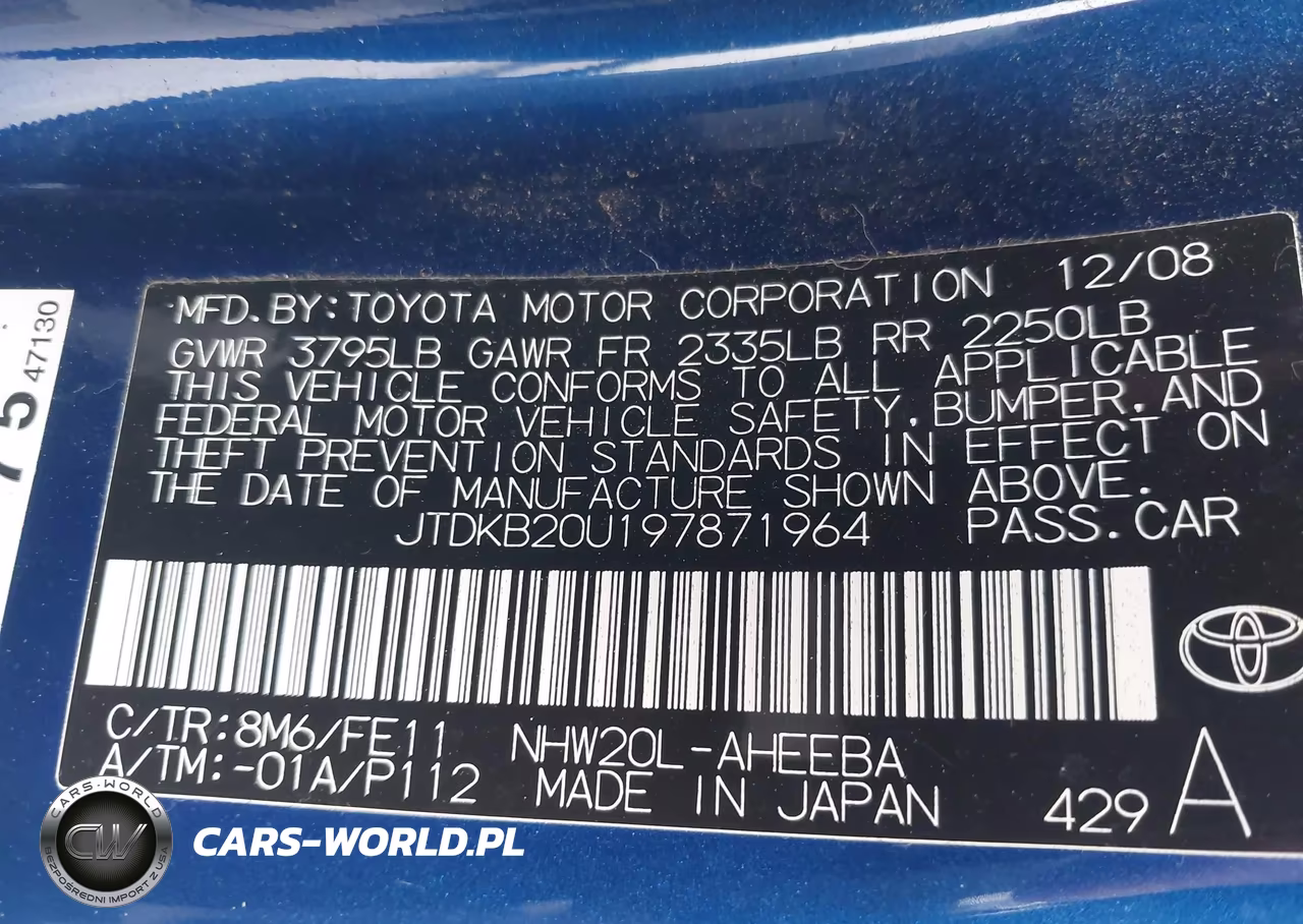 2009 Toyota Prius Standard VIN:JTDKB20U197871964 - 9