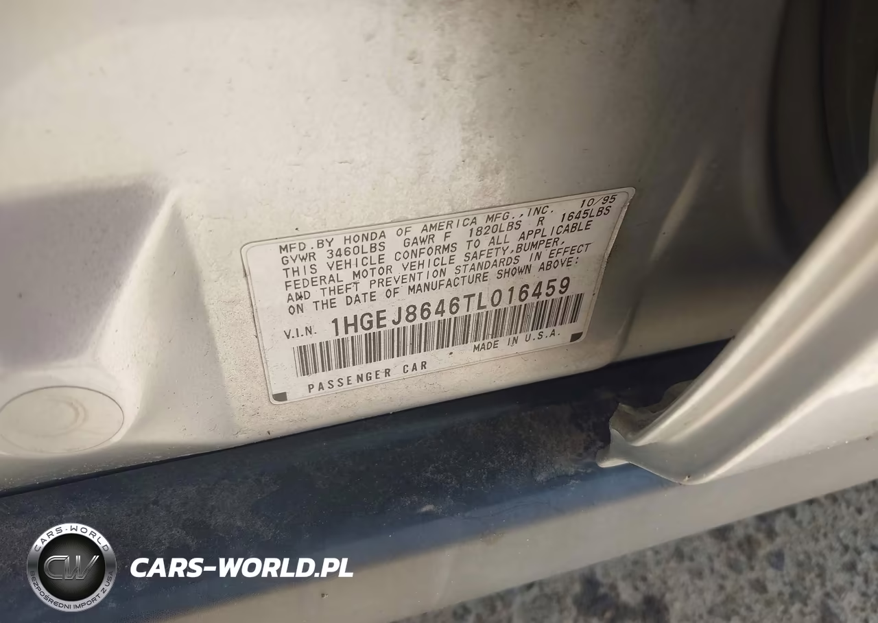 1996 Honda Civic Ex VIN:1HGEJ8646TL016459 - 9