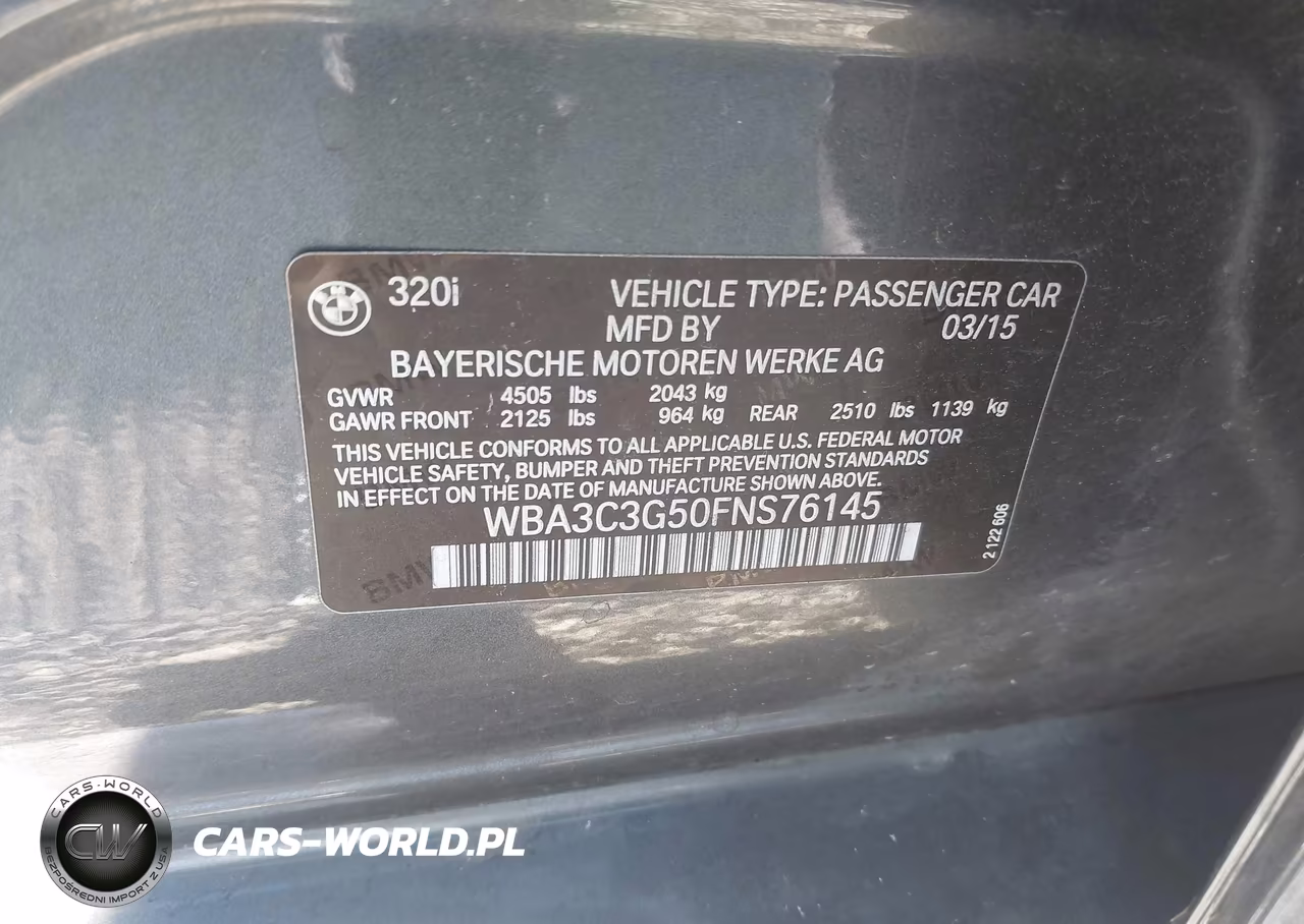 2015 BMW 320I xDrive VIN:WBA3C3G50FNS76145 - 9