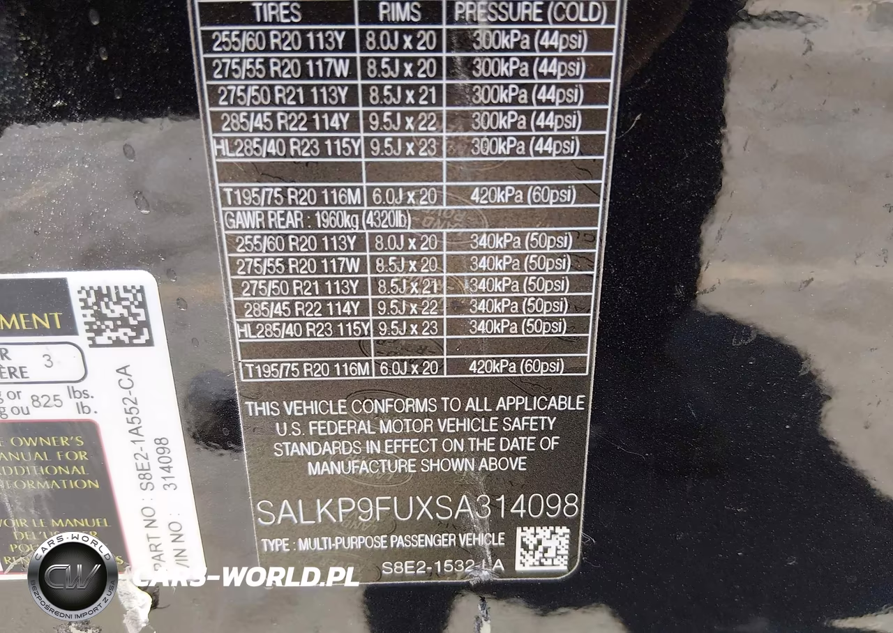 2025 Land Rover Range Rover P400 Se VIN:SALKP9FUXSA314098 - 9