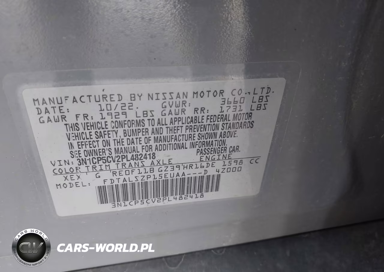 2023 Nissan Kicks Sv Xtronic Cvt VIN:3N1CP5CV2PL482418 - 9